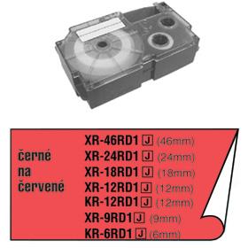 Casio páska XR 9 RD1 černá na červené